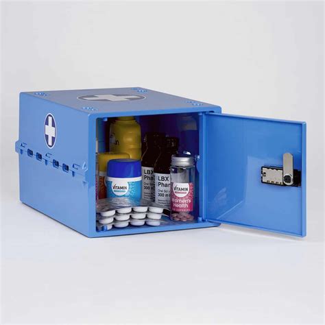 large metal medicine key locking boxes|medication lock box with code.